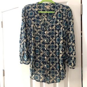 Lucky Brand  Loose Peasant Blouse SizeM